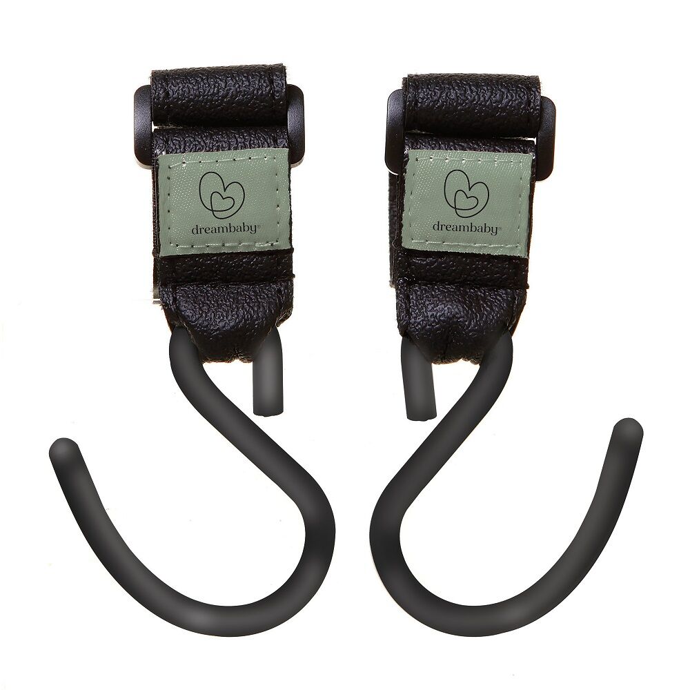 Dreambaby Ezy-Fit Hooks Hanger Organiser Attachment For Stroller/Pram Black (2 Pieces) — image 3