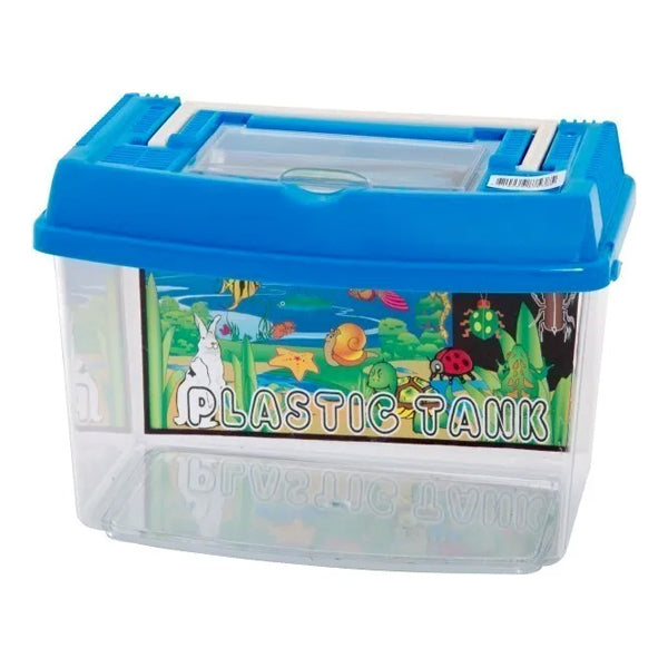 Unbranded Plastic Fish/Bug/Insect Aquarium Container Large 30cm 9.5L w/Lid Assorted