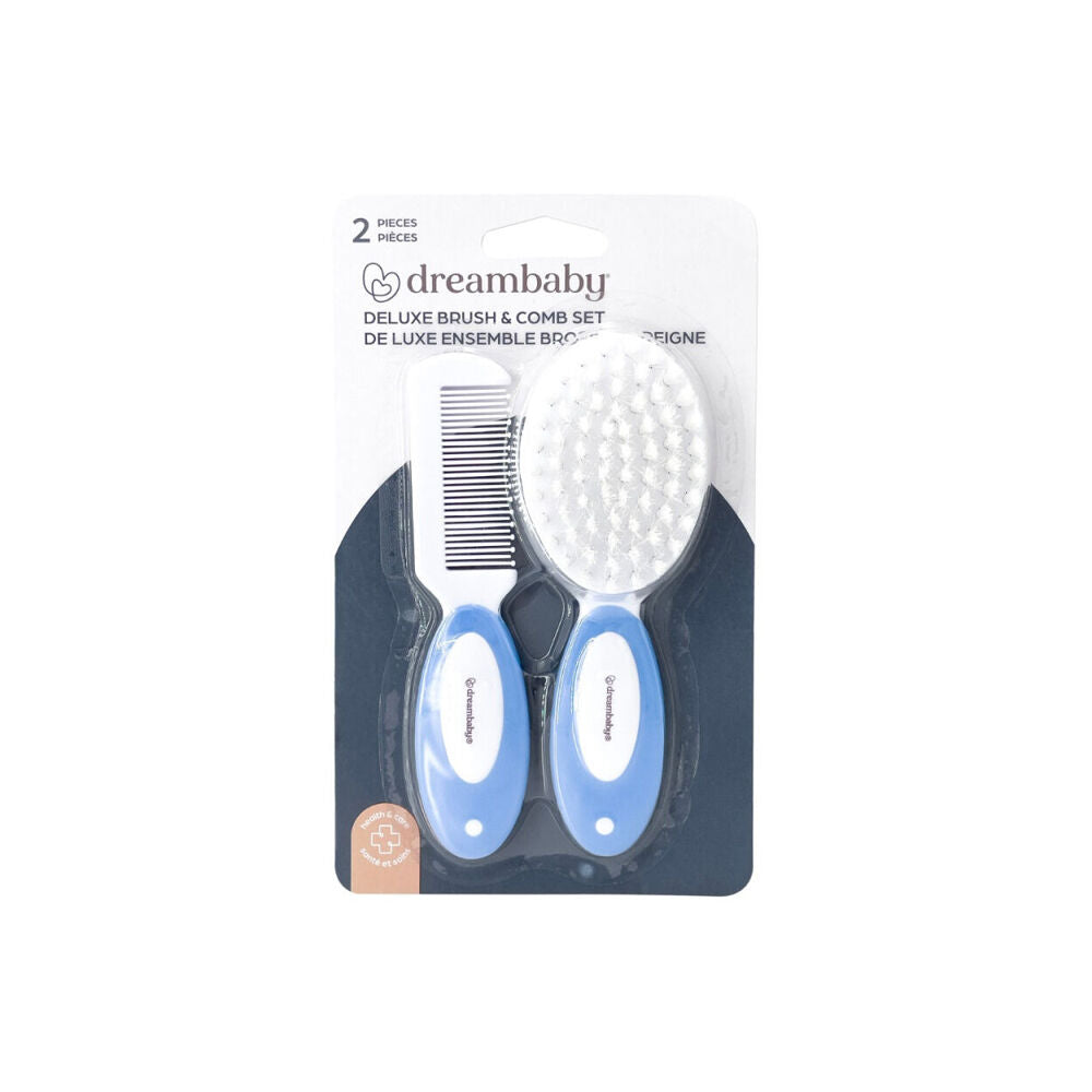 Dreambaby Deluxe Brush & Comb Set Kids/Baby Toddler Hair Grooming Kit — Blue