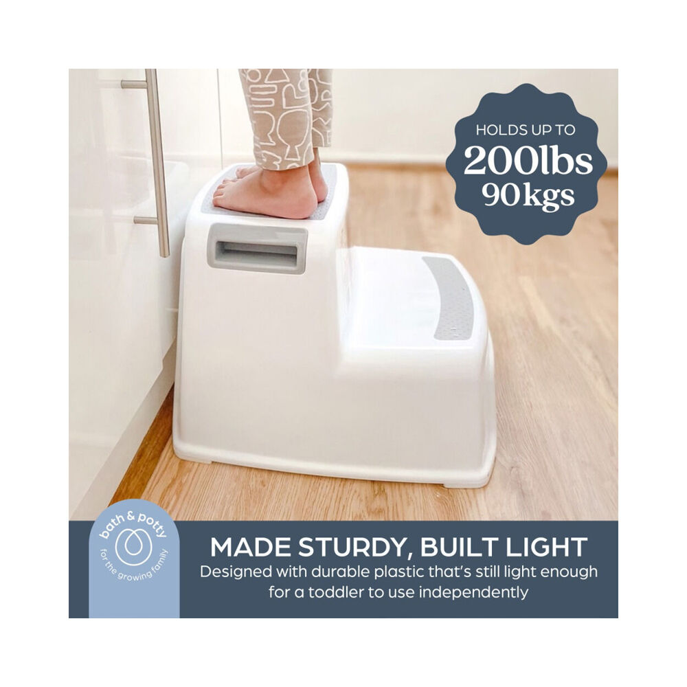 Dreambaby 2-Up Safety Step Stool Kids/Children Chair 33x26cm Grey/White — image 3