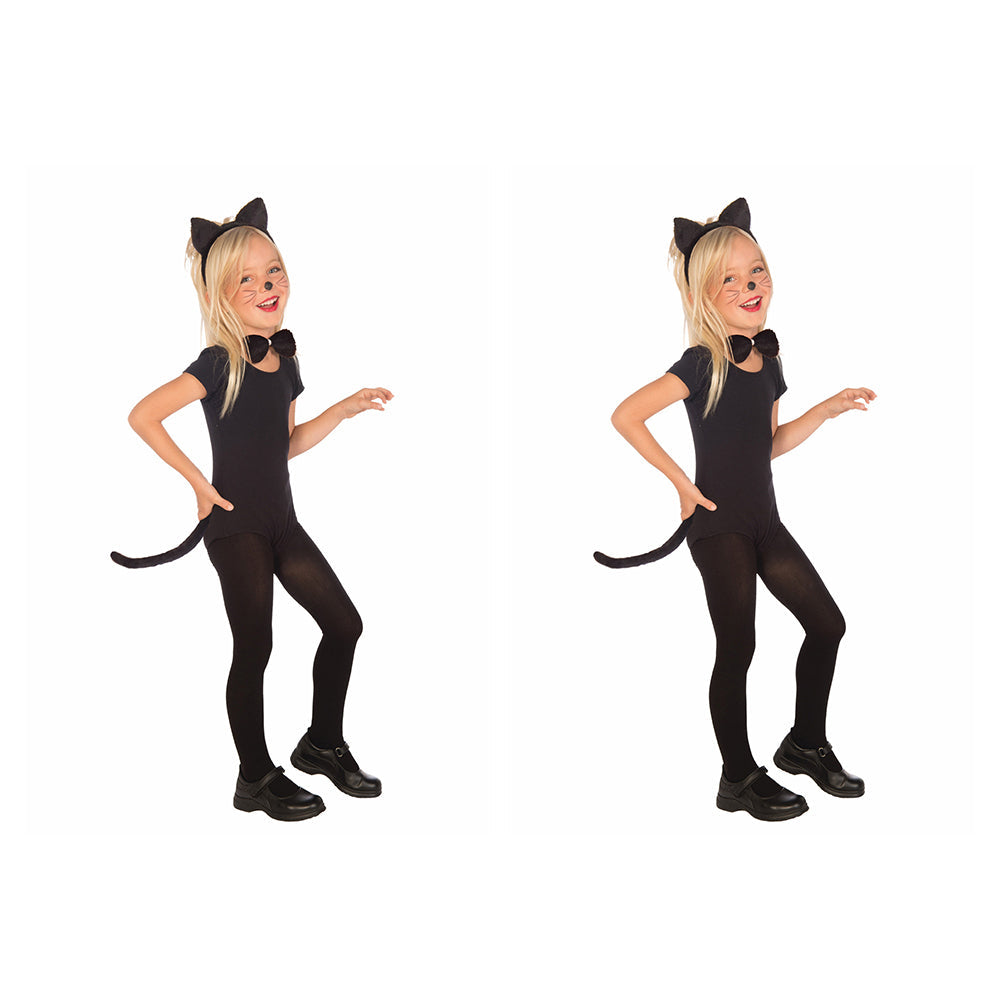 Rubies Child Kitty Cat Plush Kit Kids/Girls Costume Party Accessory Black (2 Pack)