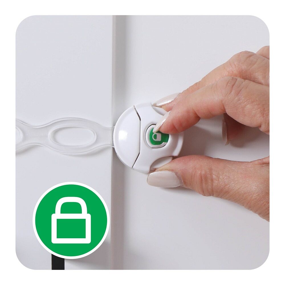 Dreambaby Ezy-Check Multi-Use Latch Child Proof Safety Cabinet Lock White (3 Pieces) — image 10