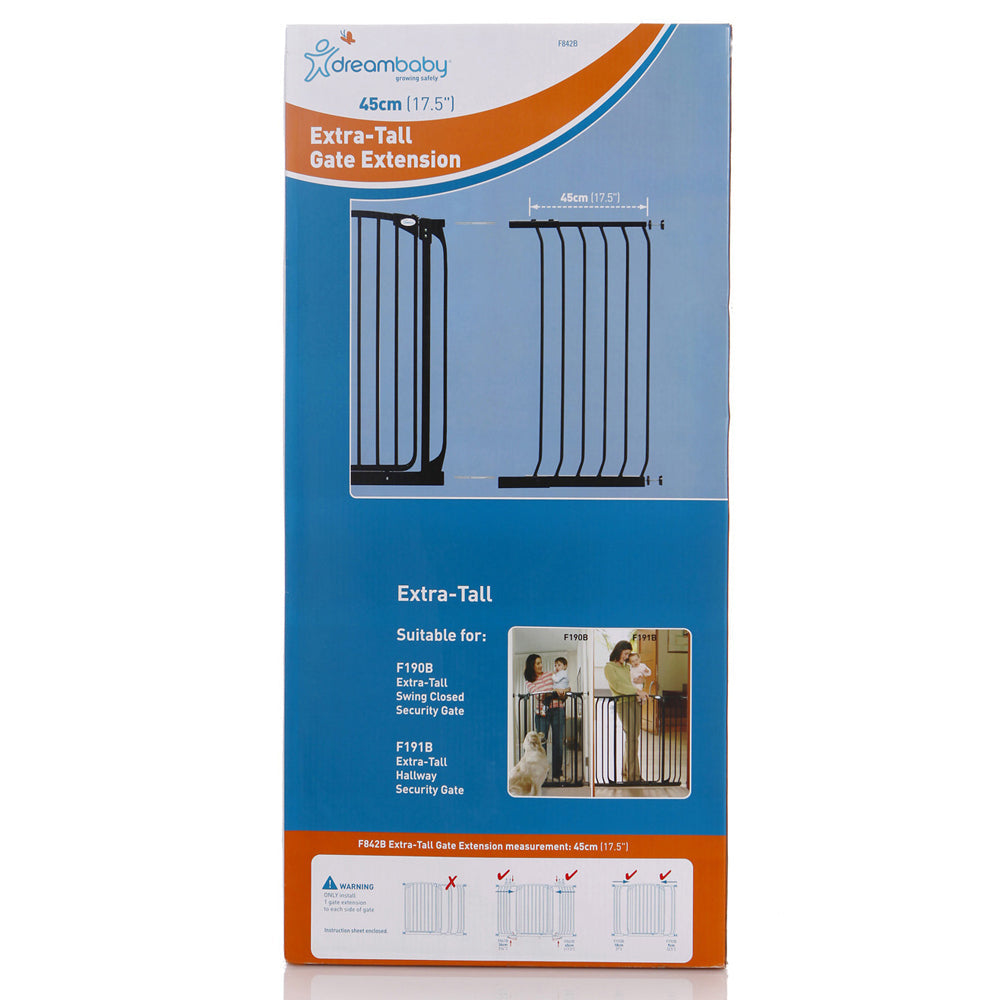 Dreambaby 45cm Chelsea Xtra-Tall Extension For Baby Safety Gate/Barrier Black — image 2