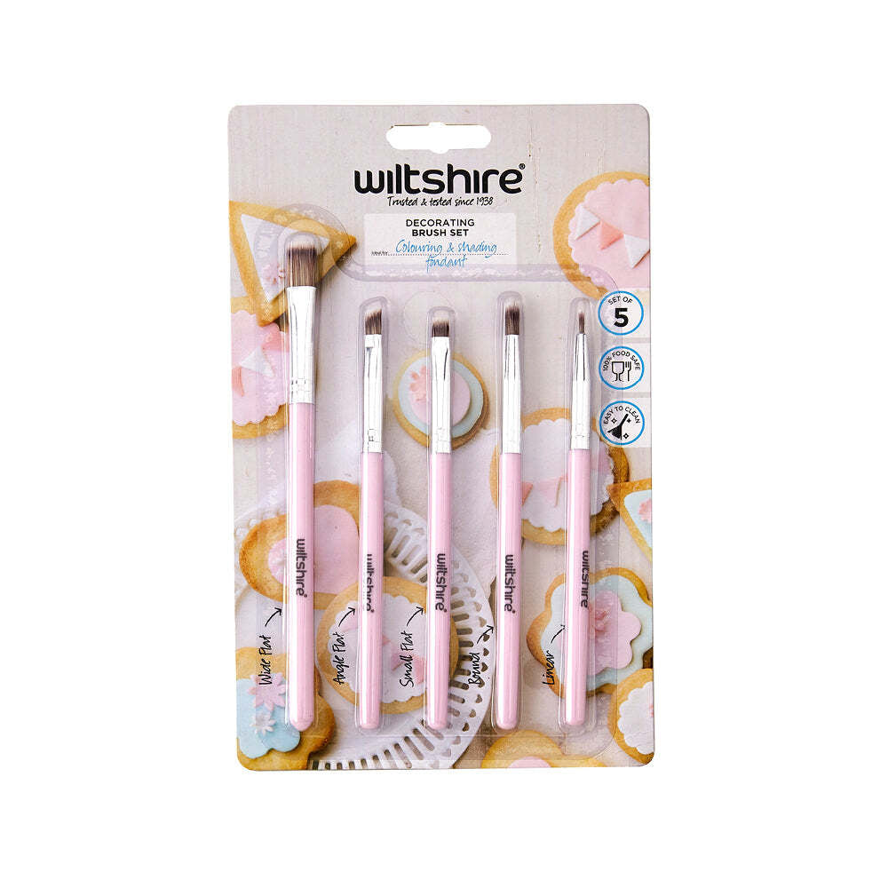 Wiltshire Food Safe Cake/Fondant/Cookies Decorating Painting Brush Set (5 Pieces) — image 2