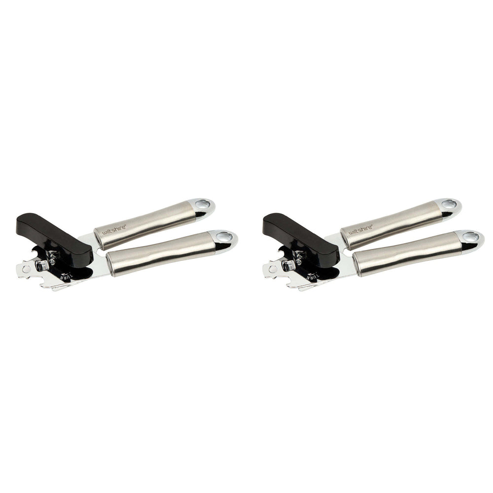 Wiltshire Industrial Stainless Steel Kitchen Manual Can Opener Utensil (2 Pack)