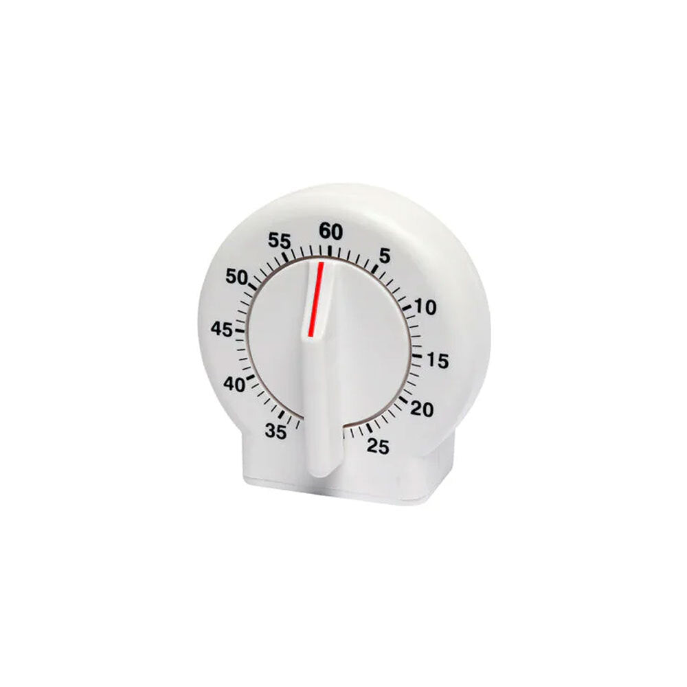 Eterna Plastic 60-Minute Mechanical Kitchen Timer Alarm Baking/Cooking White