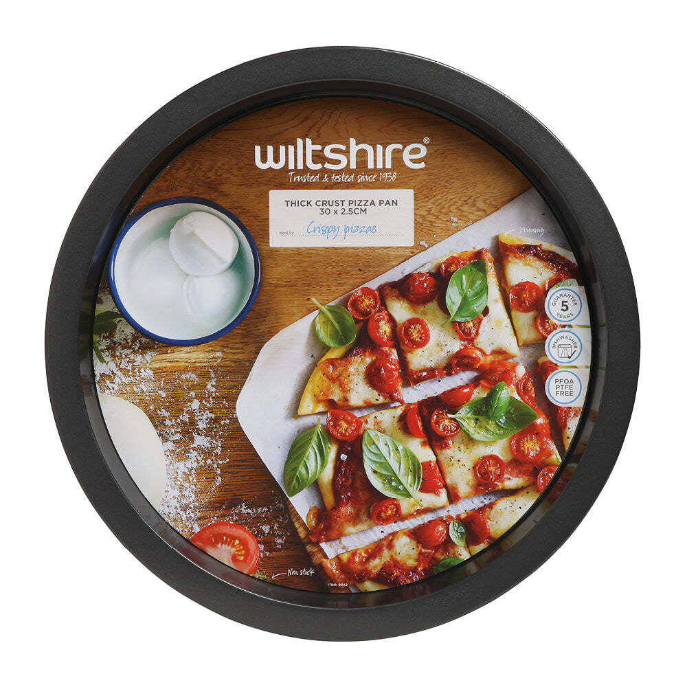 Wiltshire Easybake Round Deep Thick Crust Pizza Pan Oven Baking Tray 31cm (2 Pack) — image 2