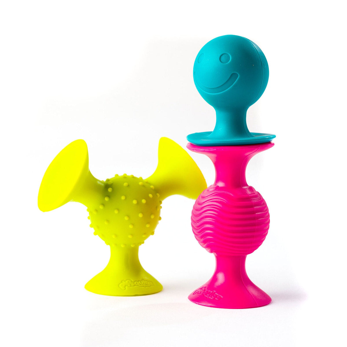 Fat Brain Toy Co. Fat Brain Toy Co PipSquigz for Baby/Infant 6m+ Silicone Toys Suction Cups (3 Pieces)