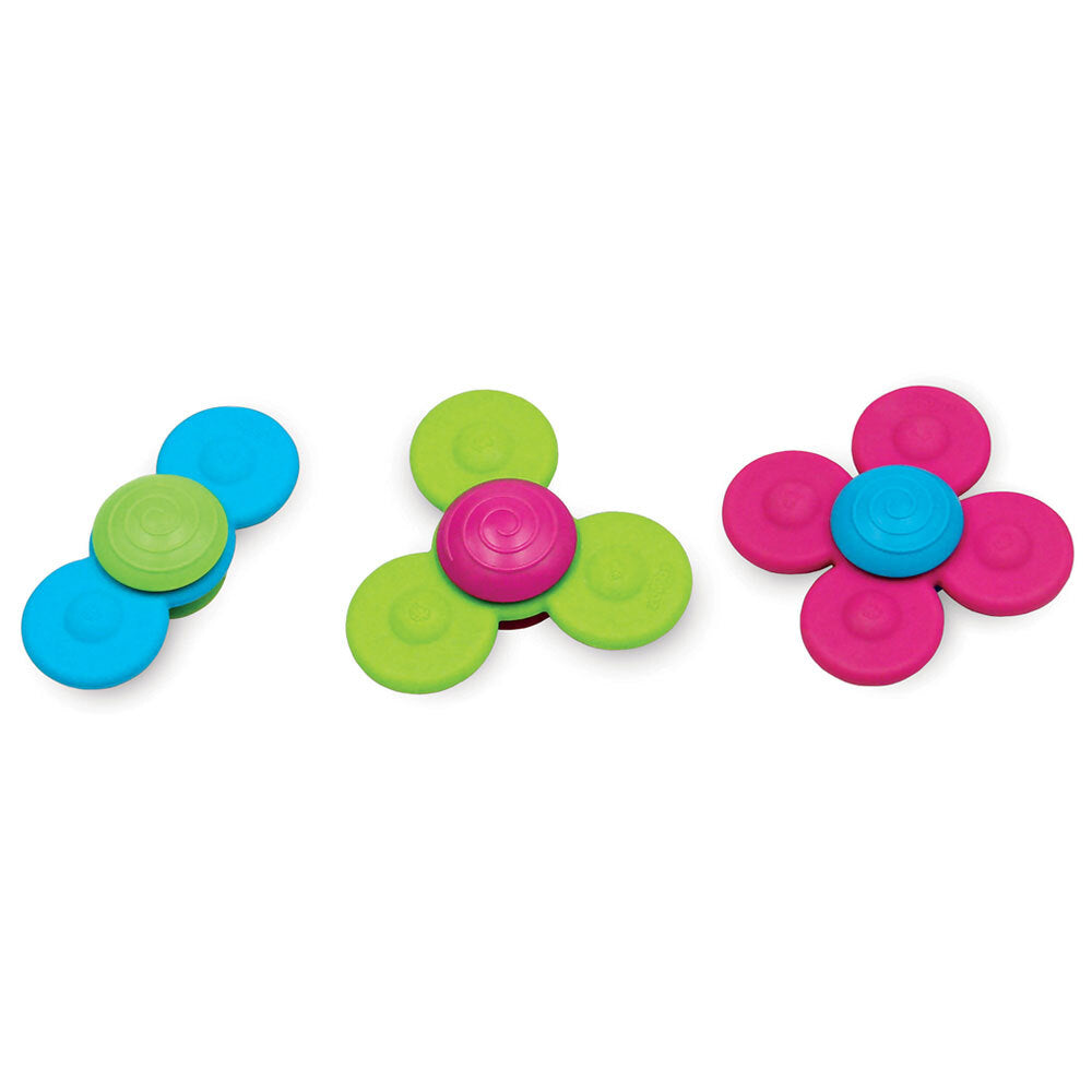 Fat Brain Toy Co. Fat Brain Toys Whirly Squigz Sensory Toy Fidget Silicone Spinner Baby 10m+ (3 Pieces) — image 2