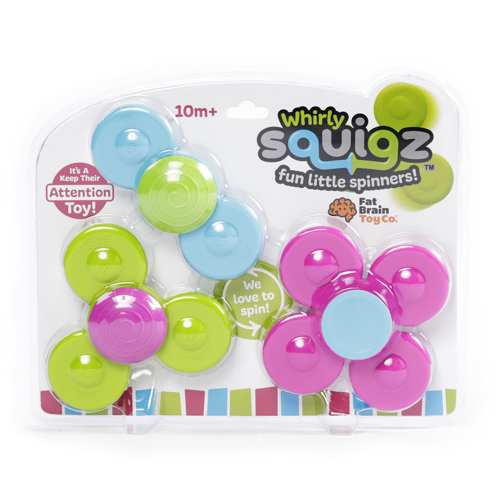 Fat Brain Toy Co. Fat Brain Toys Whirly Squigz Sensory Toy Fidget Silicone Spinner Baby 10m+ (3 Pieces) — image 4