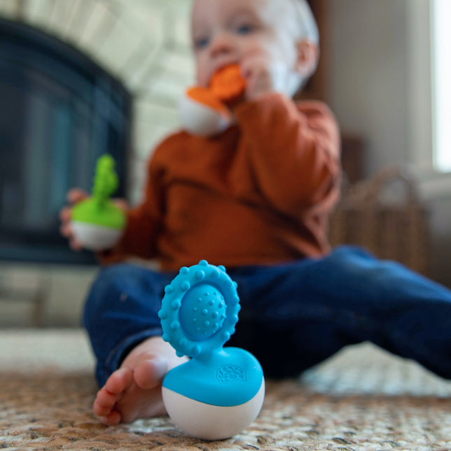Fat Brain Toy Co. Fat Brain Dimpl Wobbl Orange Baby Toy - 0m+ — image 3