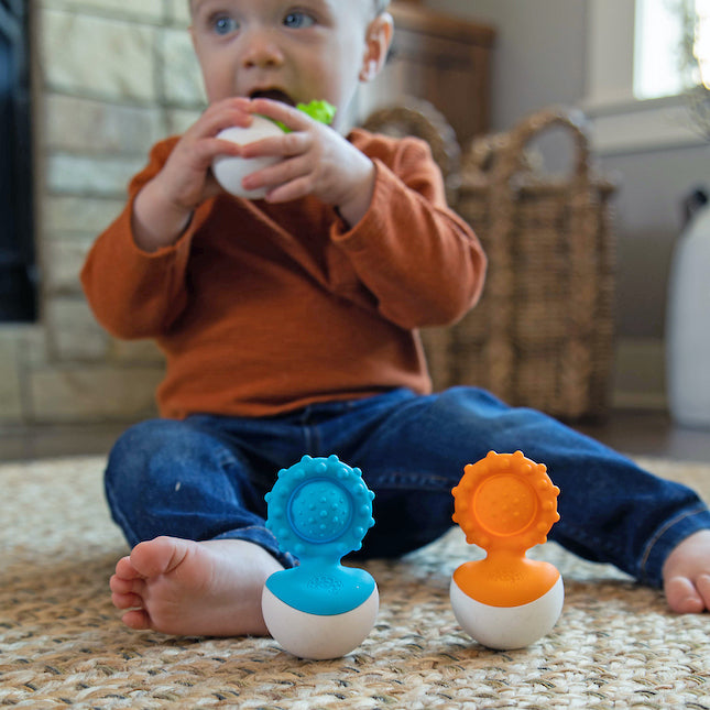 Fat Brain Toy Co. Fat Brain Dimpl Wobbl Orange Baby Toy - 0m+ — image 4