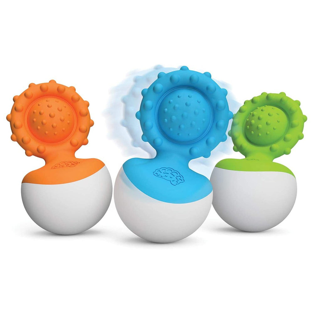 Fat Brain Toy Co. Fat Brain Dimpl Wobbl Blue Baby Toy - 0m+ — image 2