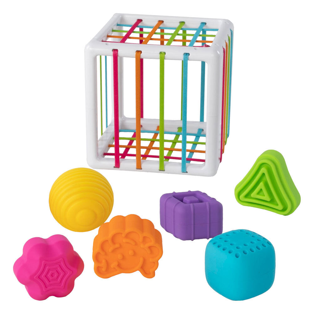 Fat Brain Toy Co. Fat Brain Toys 13cm InnyBin Block Shape Toy 10m+ Baby/Toddler Educational Shapes