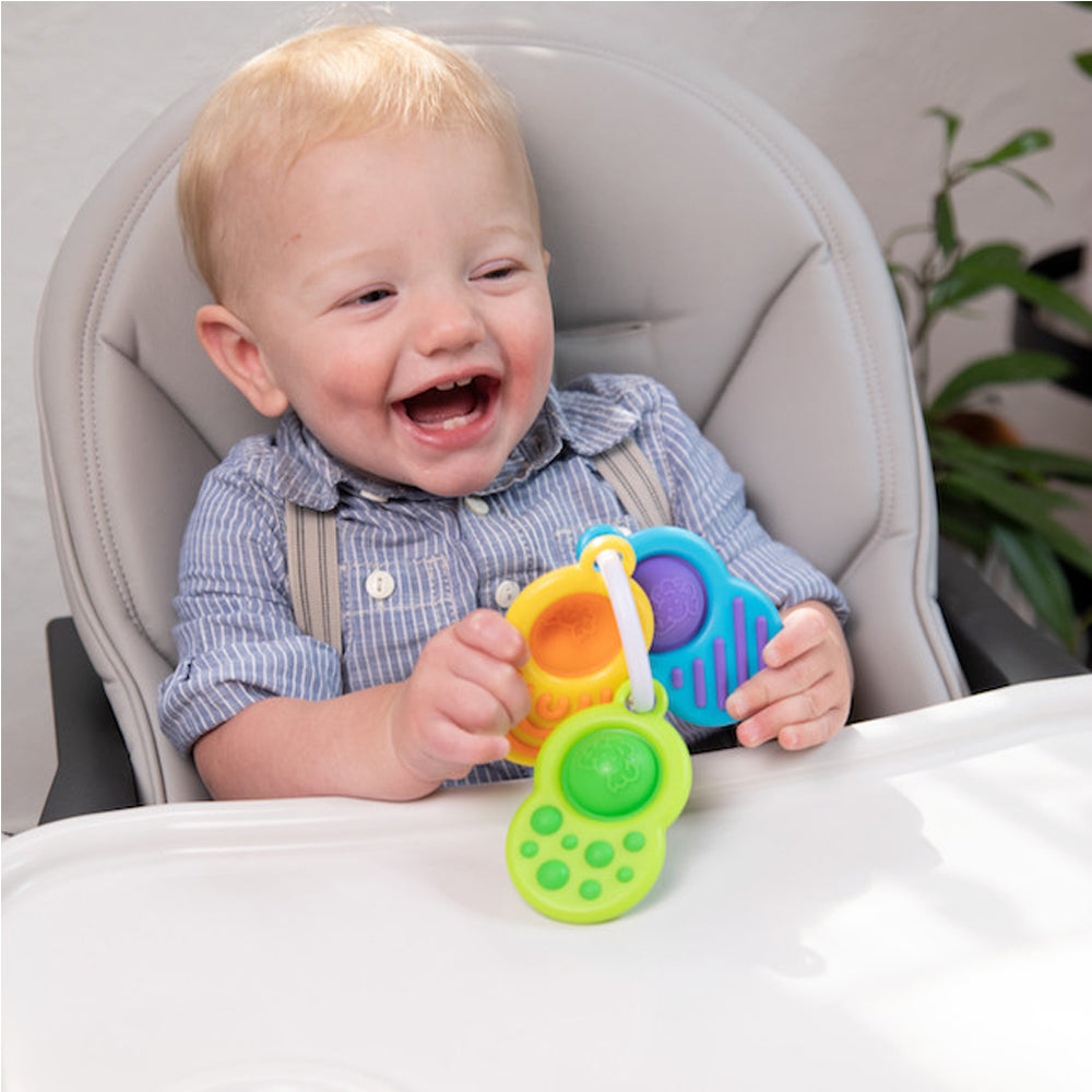 Fat Brain Toy Co. Fat Brain Toy Co Dimpl 10cm Sensory Clutch Toys w/ Large Key Ring Baby 0m+ — image 5