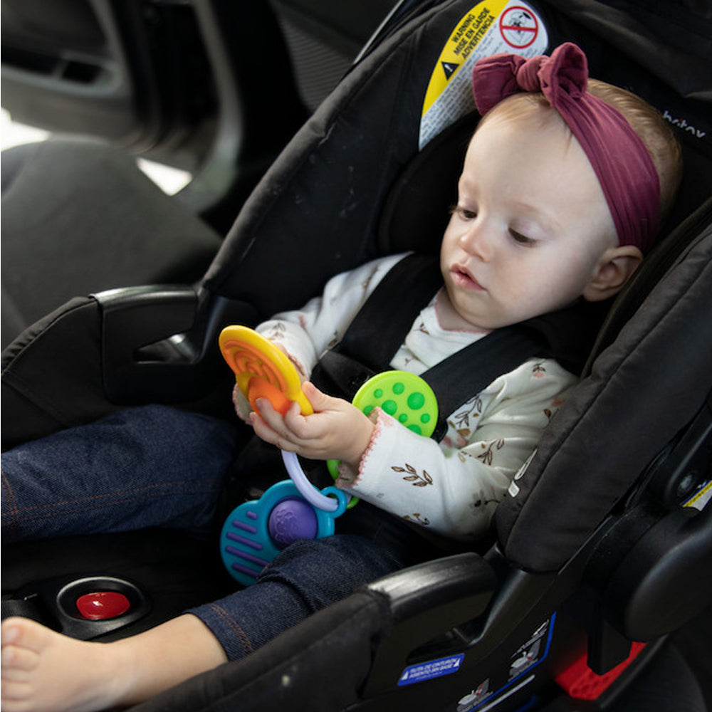 Fat Brain Toy Co. Fat Brain Toy Co Dimpl 10cm Sensory Clutch Toys w/ Large Key Ring Baby 0m+ — image 4