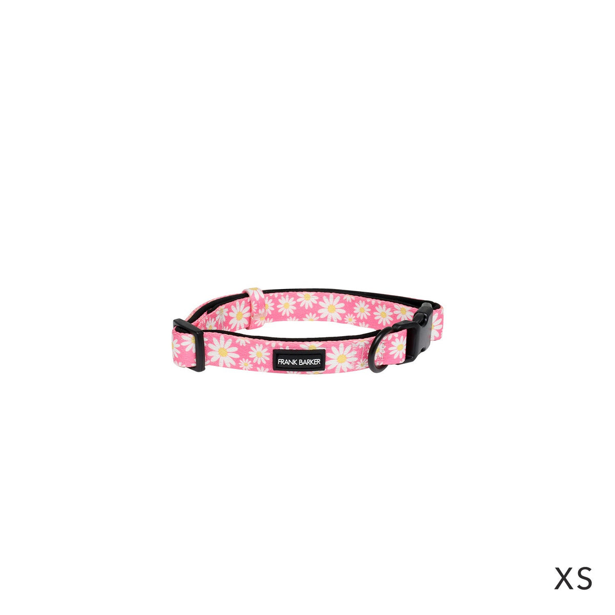Splosh Frank Barker XS Pink Daisies Dog Collar Adjustable Neck Strap 19-28cm