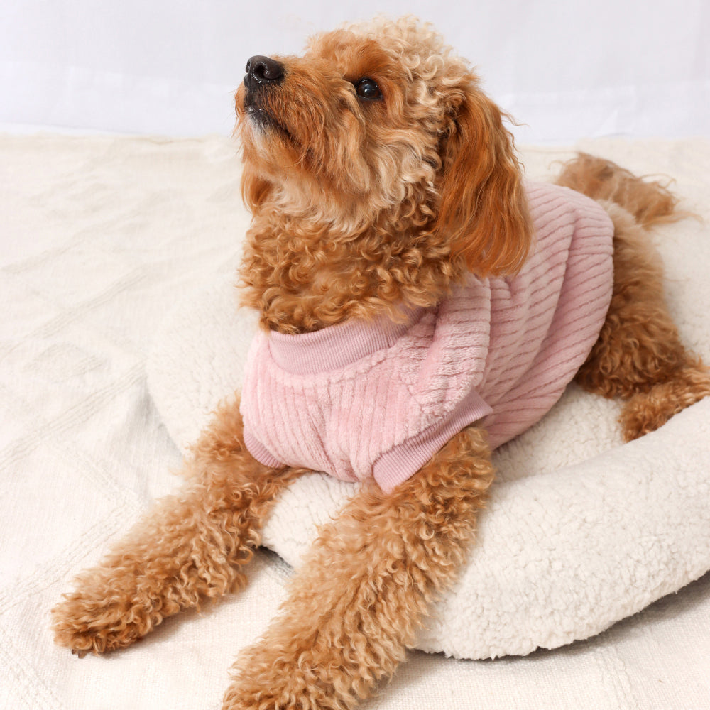 Frank Barker Velvet Lined Corduroy Pet/Dog Animal Winter Coat Small 28x35cm Pink — image 5