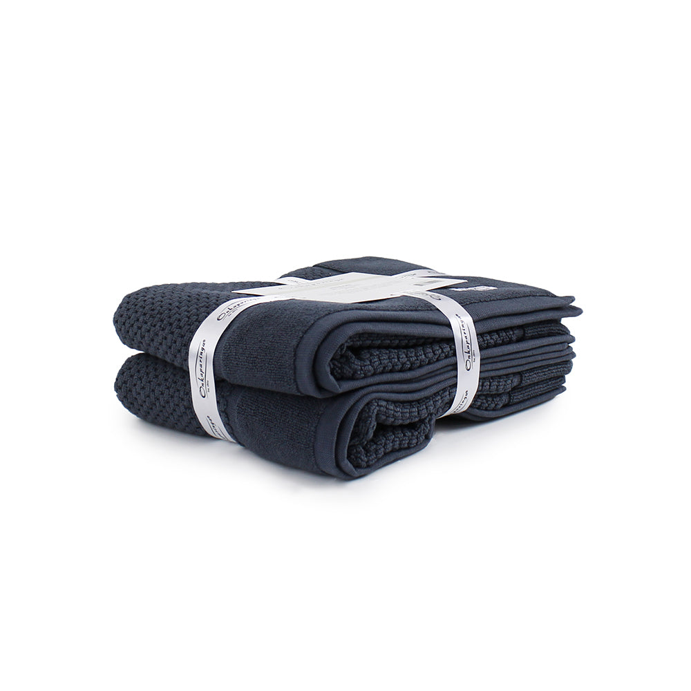 Onkaparinga 60x90cm Cotton Avalon Premium Bath Mats Set 850GSM Midnight (2 Pieces) — image 2