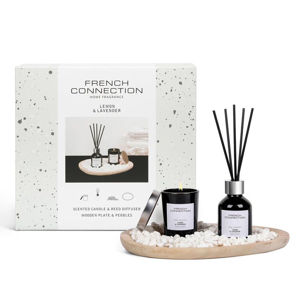 French Connection Lemon & Lavender Ultimate Gift Set w/ Pebbles Plate — image 2