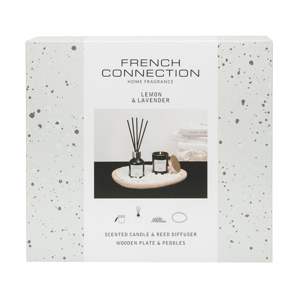 French Connection Lemon & Lavender Ultimate Gift Set w/ Pebbles Plate
