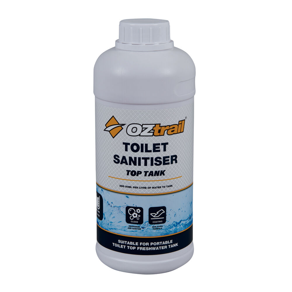 Oztrail Portable Toilet Top Tank Camping Caravanning Deodorizer Sanitiser 1L — image 2