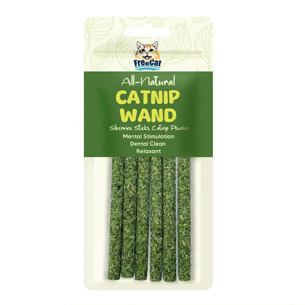 Freecat 6pc Freecat All Natural Catnip Wand Silvervine Sticks Pet Cat Dental Care (6 Pack) — image 2