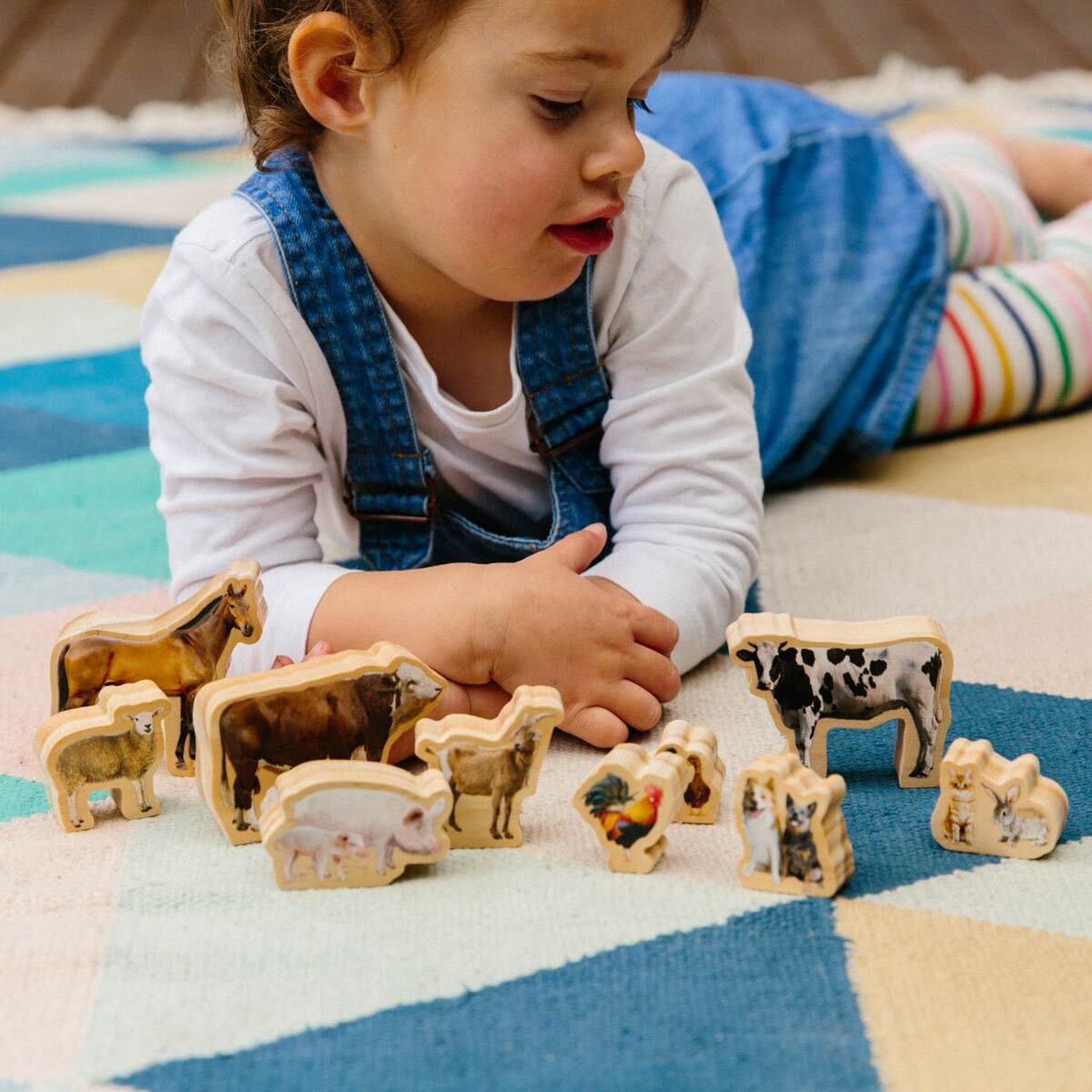 Freckled Frog My Farm Animals Kids Wooden Toy Fun Educational Play 12m+ (10 Pieces) — image 2