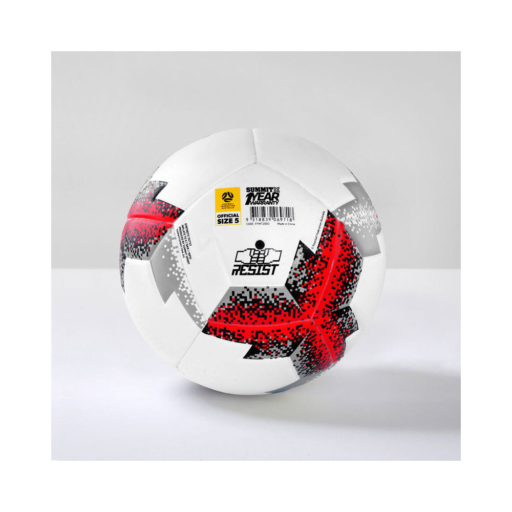 Football Australia Summit Resist Durable Football Soccer Ball Size 5 Red — image 3