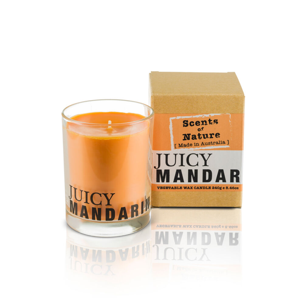 Scents of Nature Juicy Mandarin Soy Candle 240g Scented