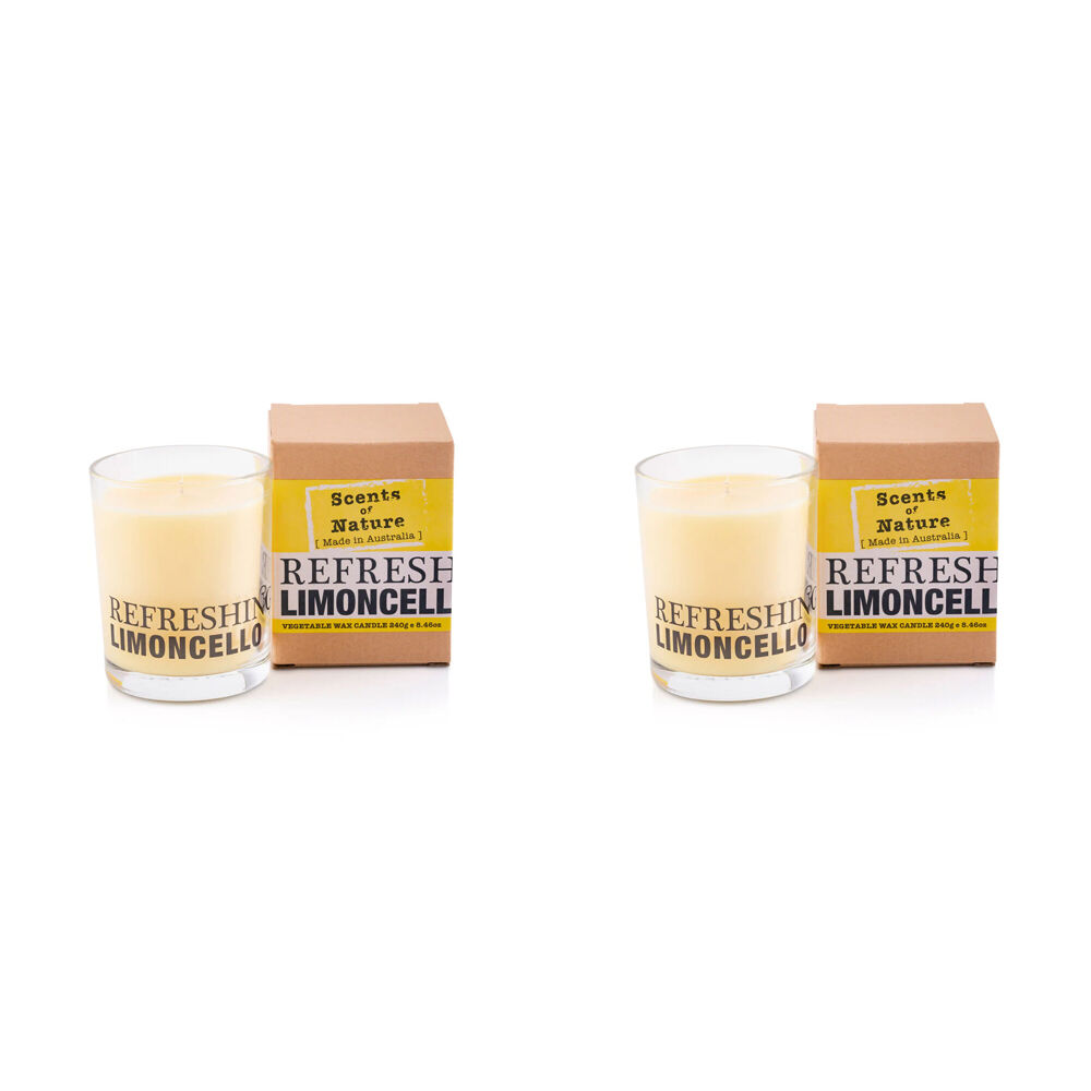 Scents of Nature Refreshing Limoncello Soy Candle Scented 240g (2 Pack)