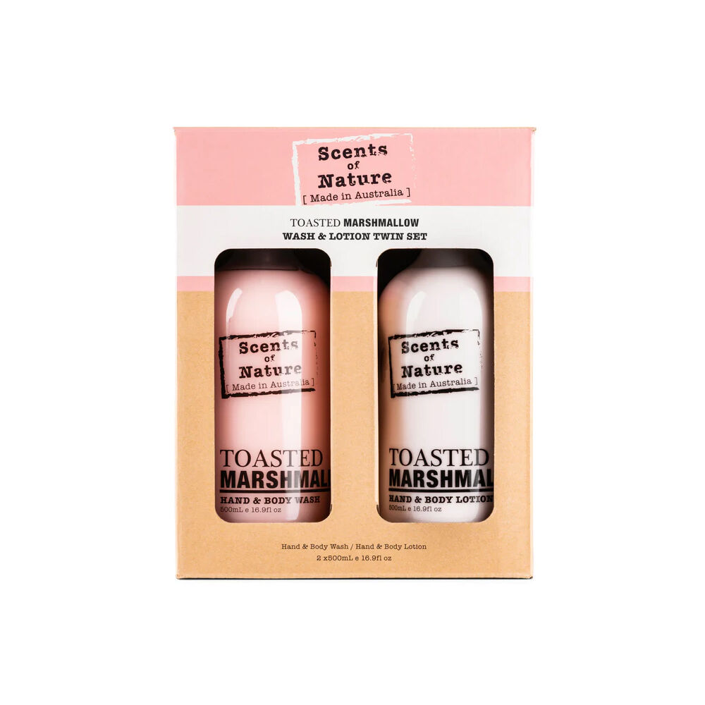 Scents of Nature Toasted Marshmallow Wash & Lotion Pack Hand Body 2x500ml (2 Pieces)