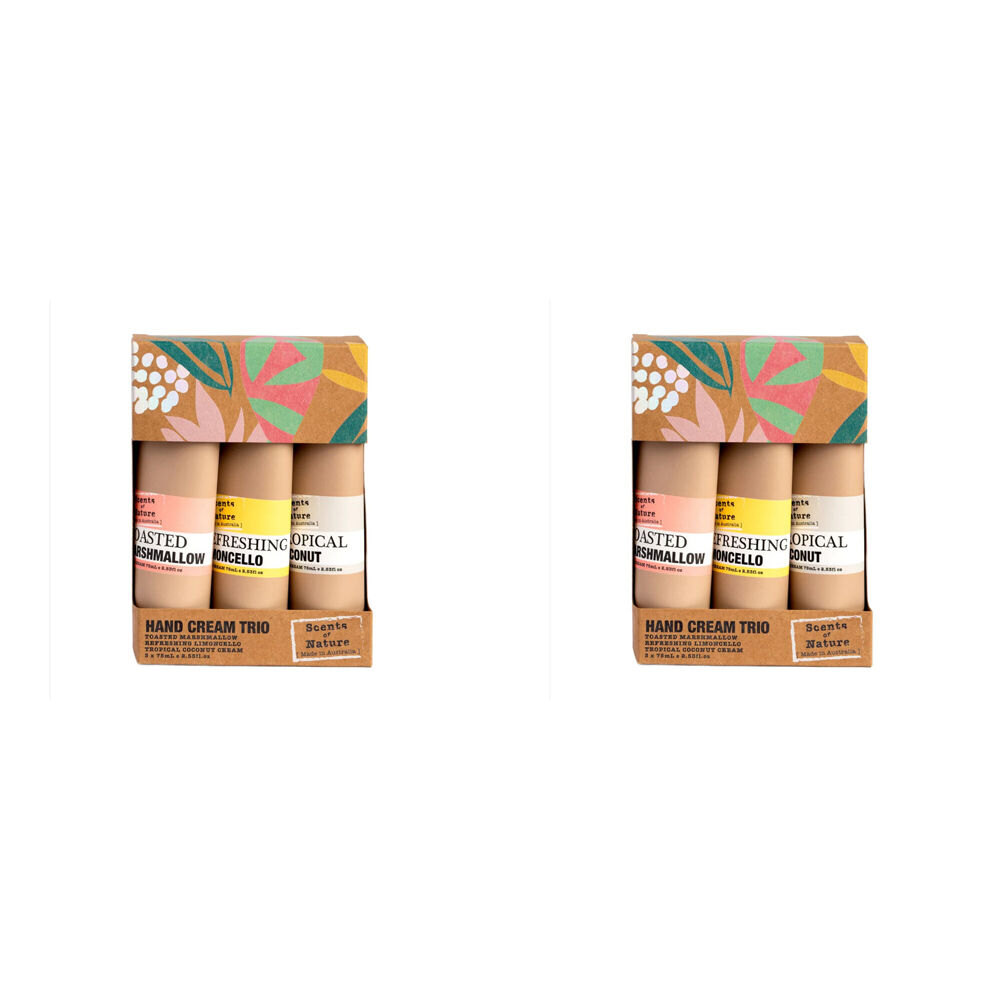 Scents of Nature 3pc Scents Of Nature Hand Cream Trio Set Limited Edition 3x75ml (2 Pack)