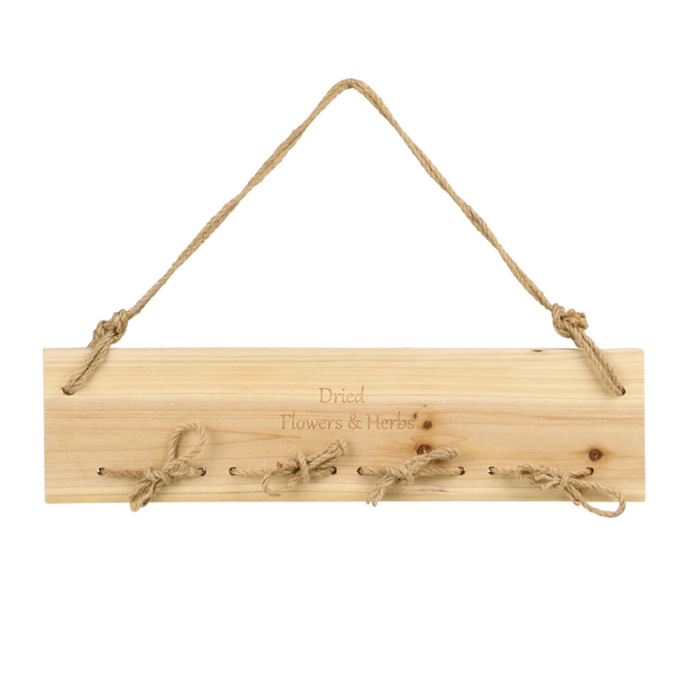 Esschert Design 38.5cm Natural Rustic Pinewood Herb & Flower Drying Rack — image 2