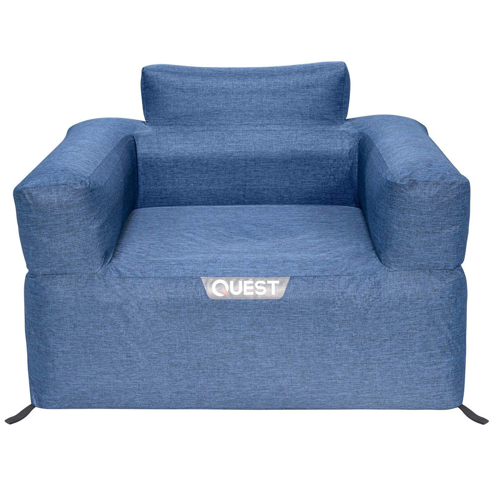 Quest Outdoors 100x80cm Air Inflatable Sofa 1 Camping/Picnic Furniture Blue — image 6