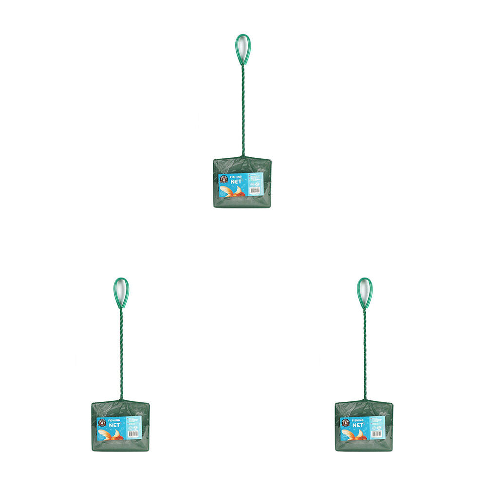 Dudley's World of Pets Aquarium/Fish Tank Durable Fishing Net 42cm Green (3 Pack)