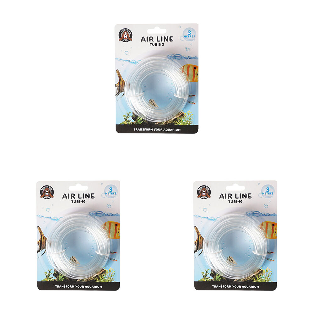 Dudley's World of Pets Aquarium/Tank PVC Flexible Durable Tubing 3m Clear (3 Pack)