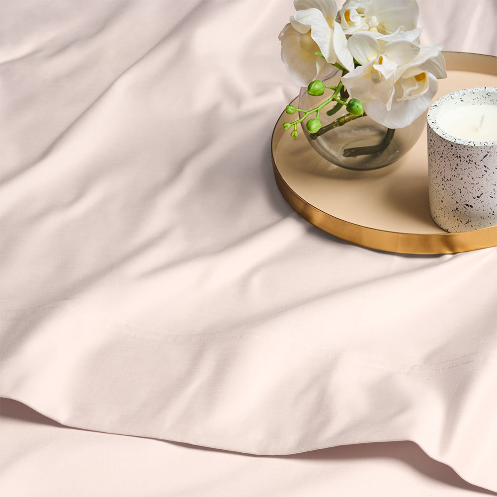 Sheraton Luxury Maison King Bed 1000TC 100% Cotton Flat Sheet Dusk Pink — image 4