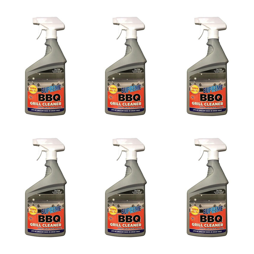 Supreme BBQ Grill /Remover Heavy Duty Degreaser Oven Cleaning Spray 1L (6 Pack)