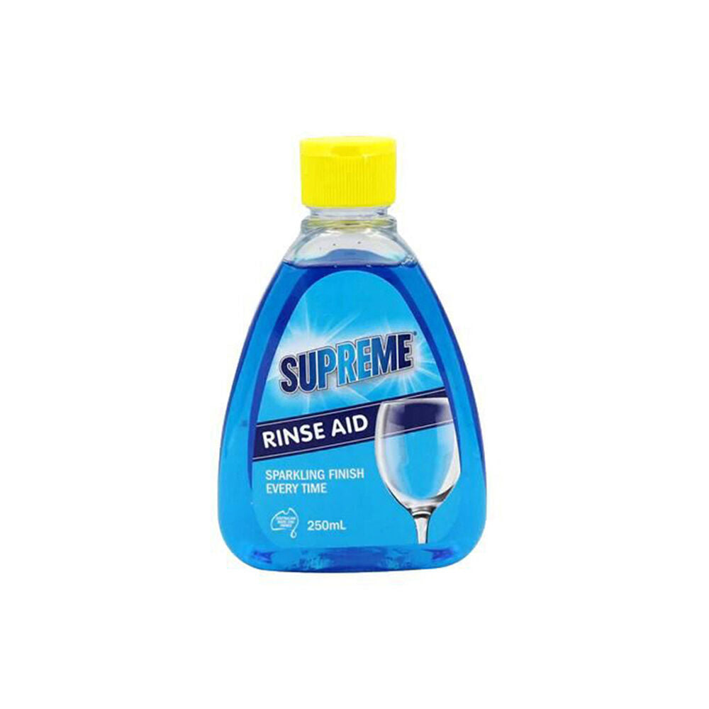 Supreme Rinse Aid Dishwashing Liquid Booster Cleaner Dishwasher Wash 250ml (12 Pack) — image 2