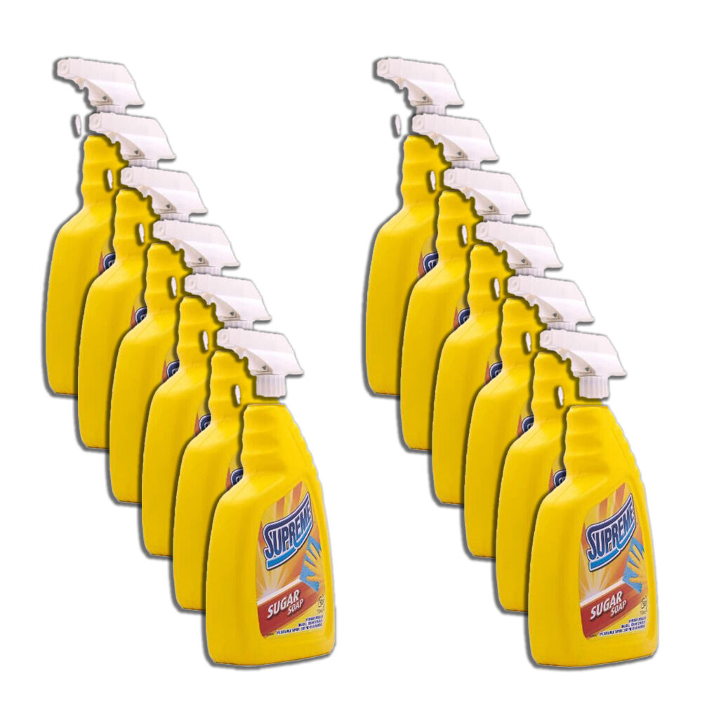 Supreme Sugar Soap Cleaner Degreaser Stain Remover Multi-Purpose 750ml (12 Pack)