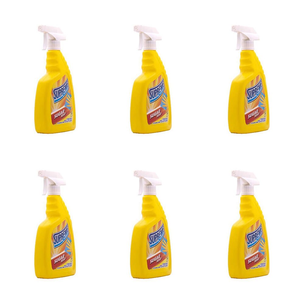 Supreme Sugar Soap Surface Degreaser Stain Remover Multi-Purpose 750ml (6 Pack)