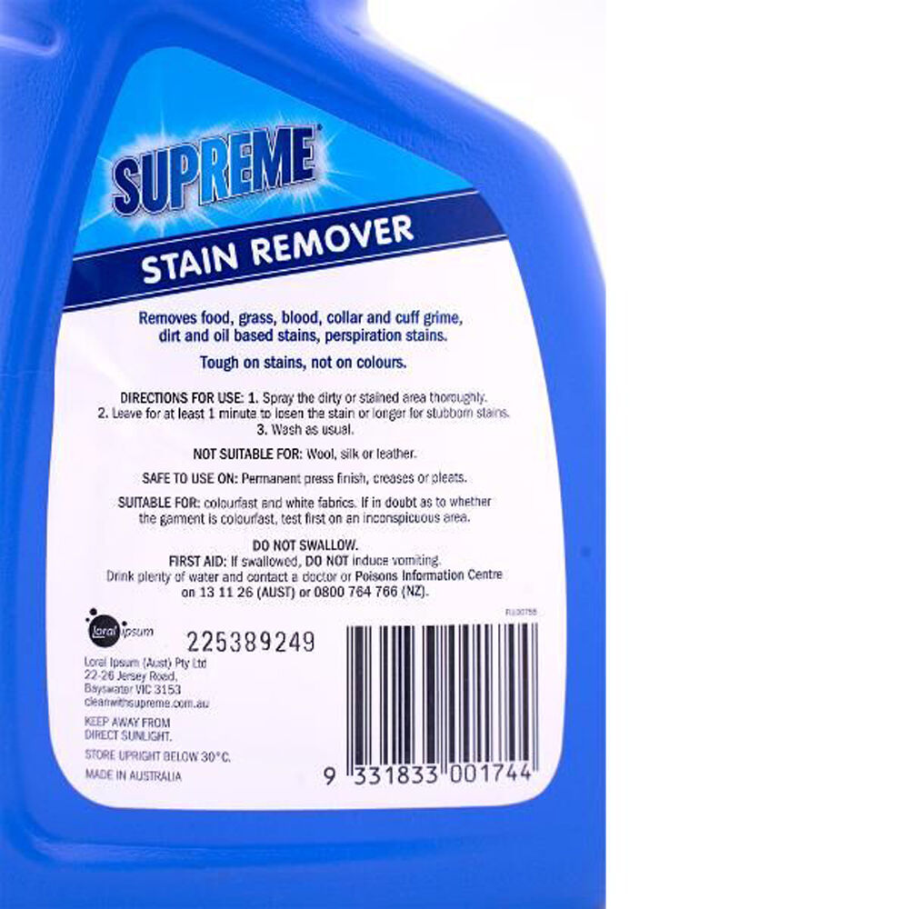 Supreme 750ml Tough Stain Remover Liquid Spray Cleaning Solution — image 4