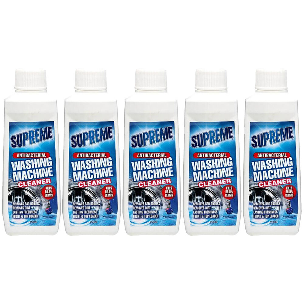 Supreme Washing Machine Descaler Odor Remover Limescale Control 250ml (5 Pack)