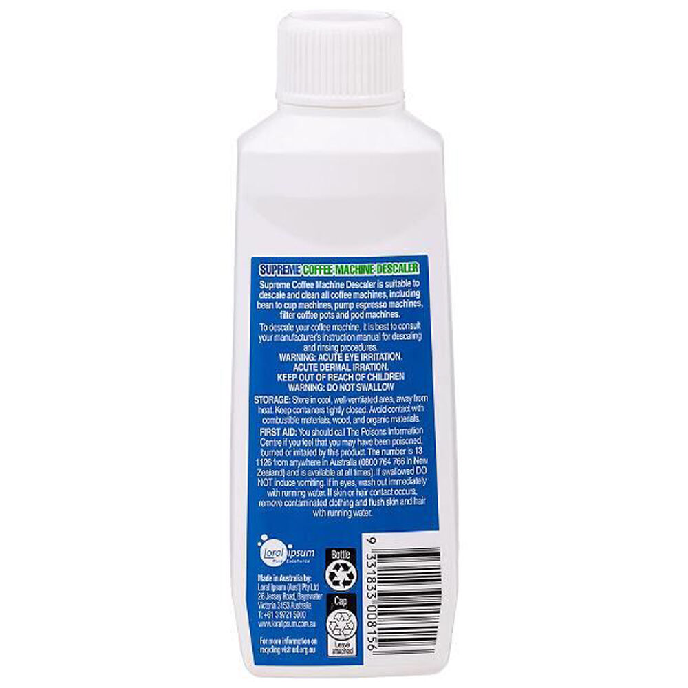 Supreme 250ml 2-Doses Coffee Machine Liquid Descaler Cleaning Solution — image 2