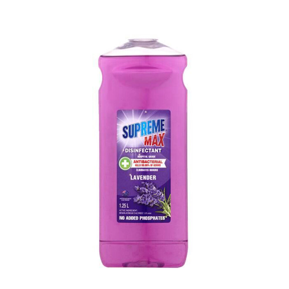 Supreme Hospital Lavender Cleaner Germ Remover Antibacterial 1.25L (8 Pack) — image 2