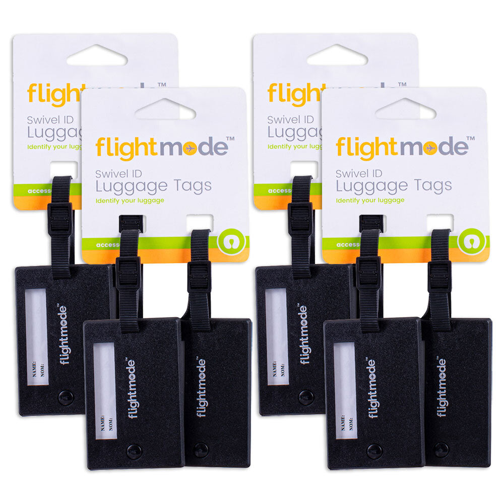 Flightmode 8.5cm Swivel Durable Id Tags Travel Suitcase Luggage Identifier (8 Pack)