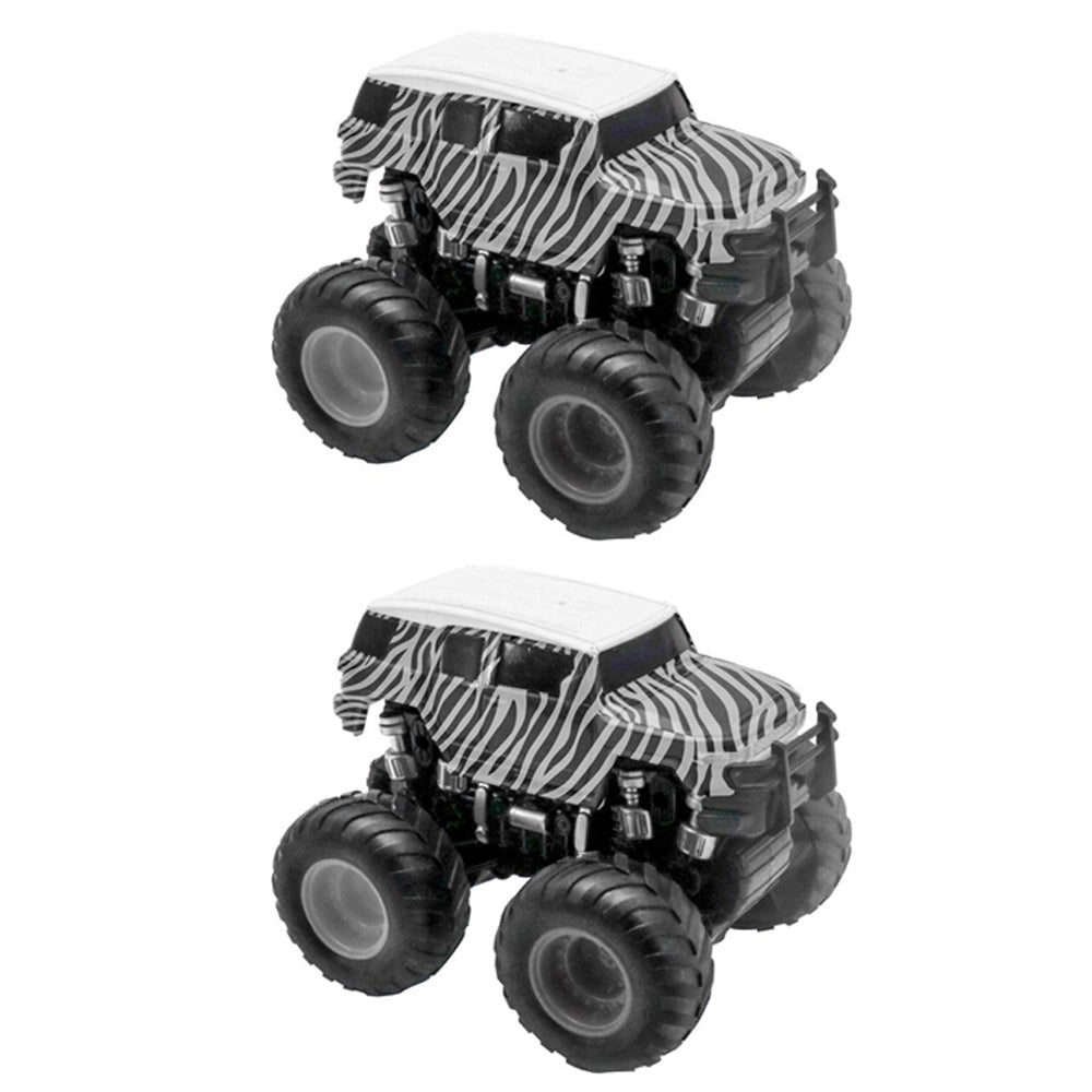 Pocket Money Fun Safari Jeep Friction Truck Kids Toy 3y+ Black (2 Pack)