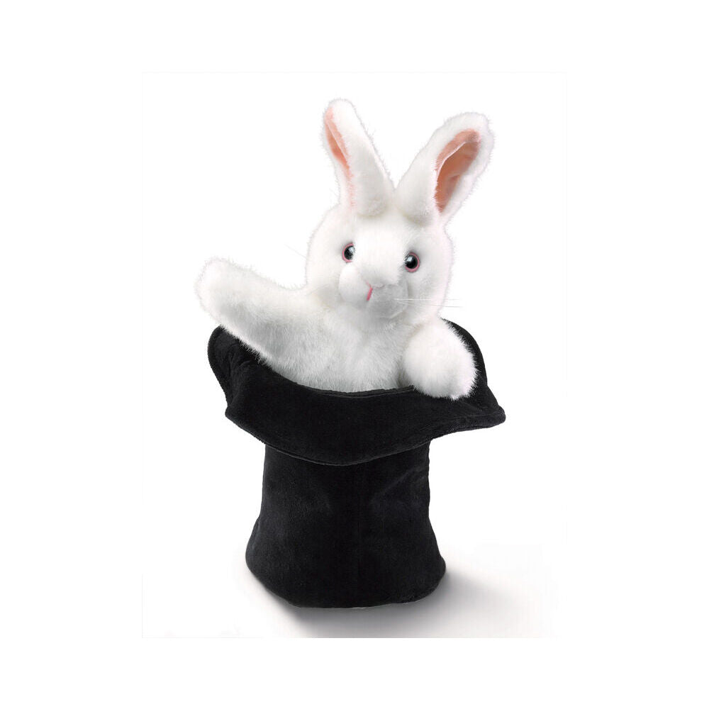 Folkmanis Rabbit In The Hat Pop-up Hand Puppet 20x36cm Kids/Children Toy 3y+