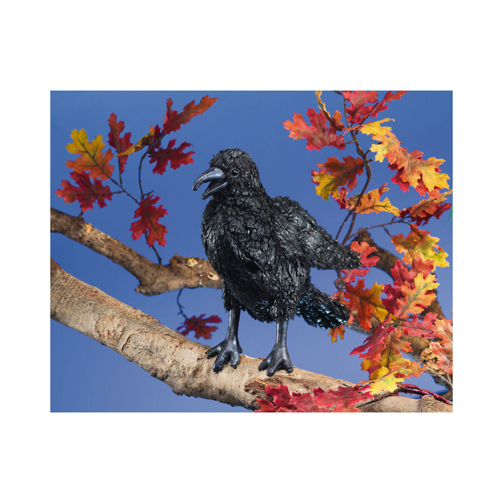 Folkmanis Crow Hand Puppet 28cm Kids/Children Animal Plush Toy Black 0m+ — image 2